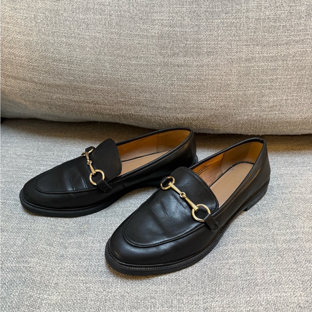H&M | Black faux leather loafers size 40 - Picture 3 of 4